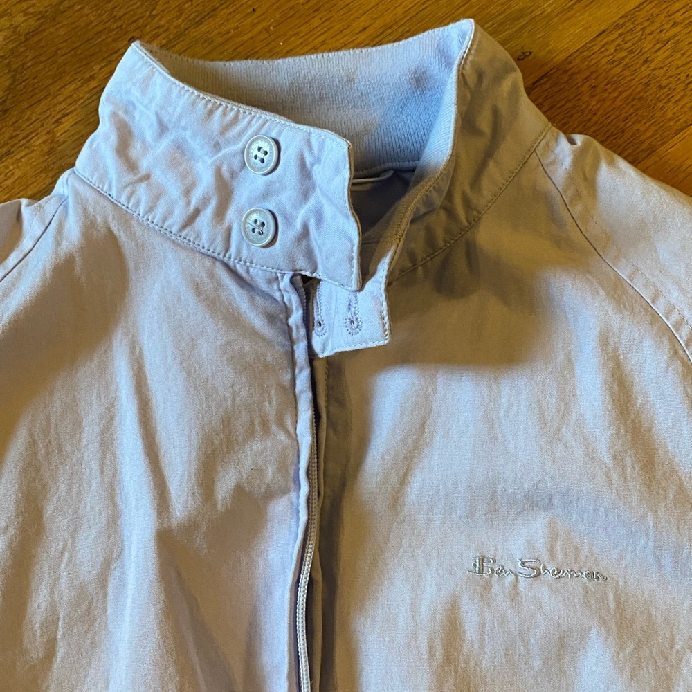 Light blue Ben Sherman classic Harrington jacket men’s small - Picture 2 of 6